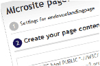 Landing Pages and Microsites